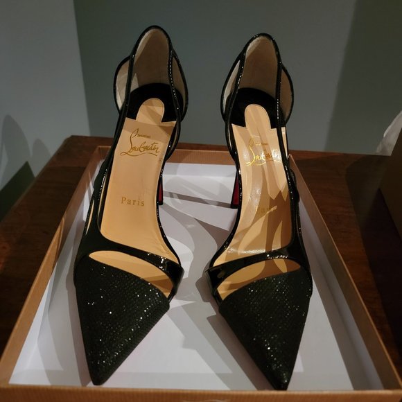 Christian Louboutin Edith 100 glitter shoes - Picture 1 of 7